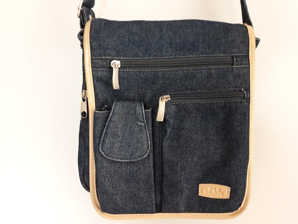 Vintage schoudertasje  spijkerstof jeans, Ophalen of Verzenden, Zo goed als nieuw, Blauw, Overige merken