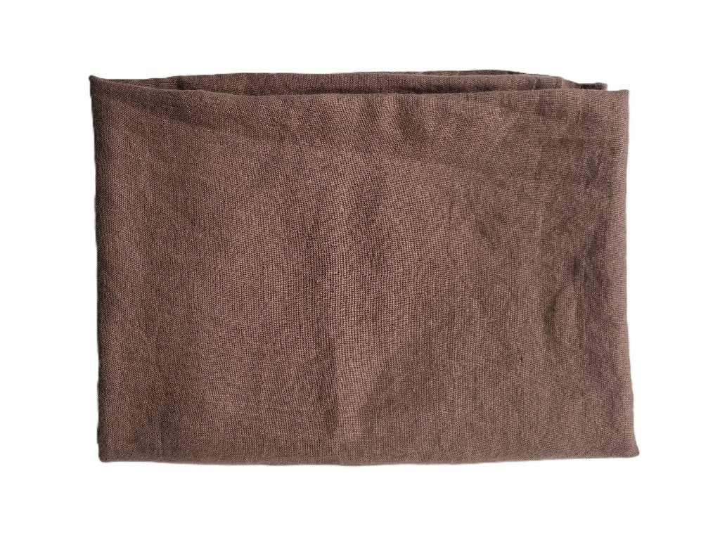 100% linnen kussensloop 67x67  Milk Chocolate, Eenpersoons, Bruin, Hoeslaken of Sloop, Linnen