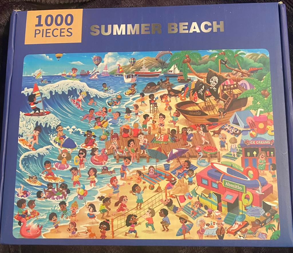Summer beach puzzel 1000 stukjes, Verzenden, 500 t/m 1500 stukjes, Zo goed als nieuw