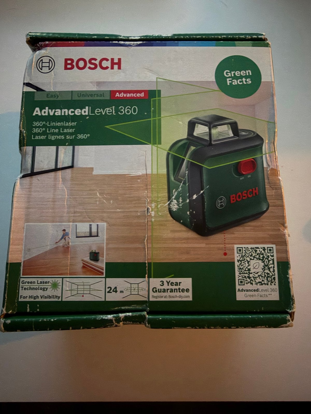 Nieuwe Bosch AdvancedLevel 360 Lijnlaser - Groene Laser, Ophalen of Verzenden, Nieuw, Overige meters