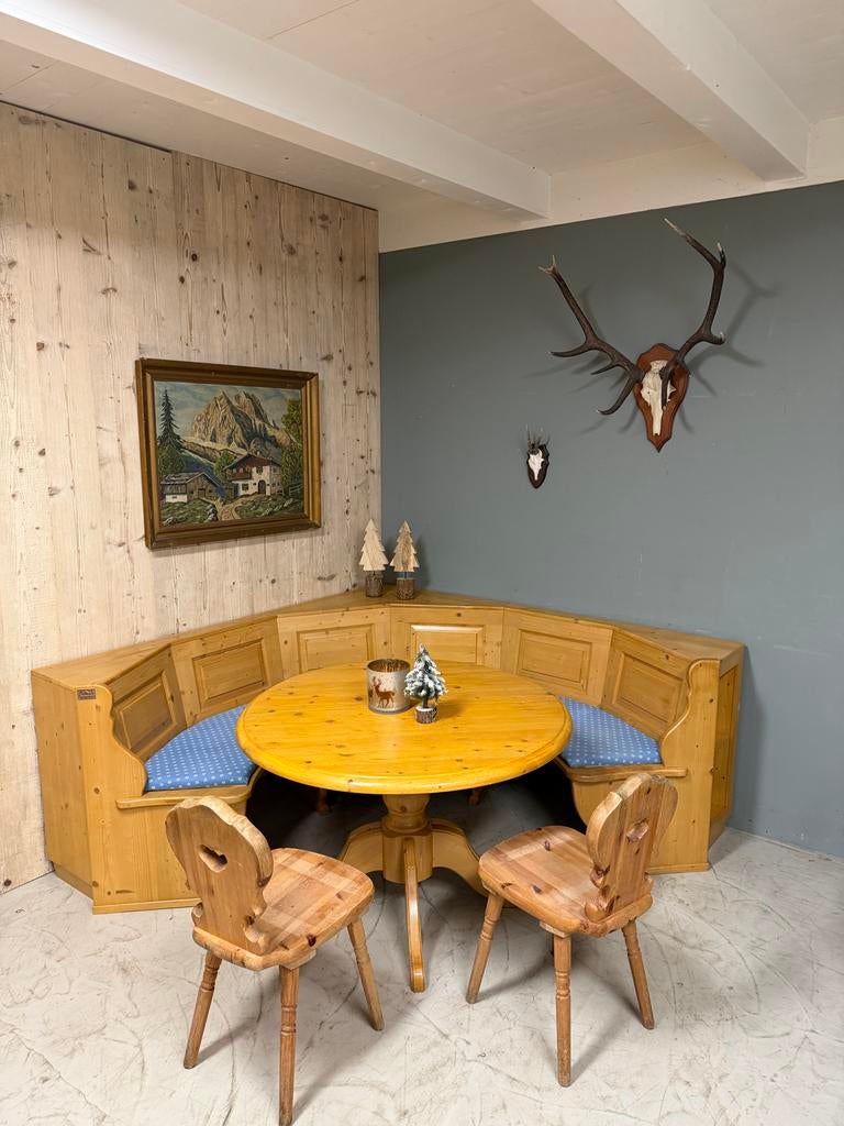 Oostenrijkse rondzit | Stube eethoek | Alpen hoekbank, Huis en Inrichting, Ophalen, Gebruikt, Rechthoekig, 200 cm of meer