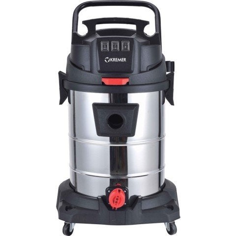 Kremer KR100LS Nat-/Droogstofzuiger 3000W RVS 100L, Ophalen, Nieuw, Industriële stofzuiger, 2000 watt of meer
