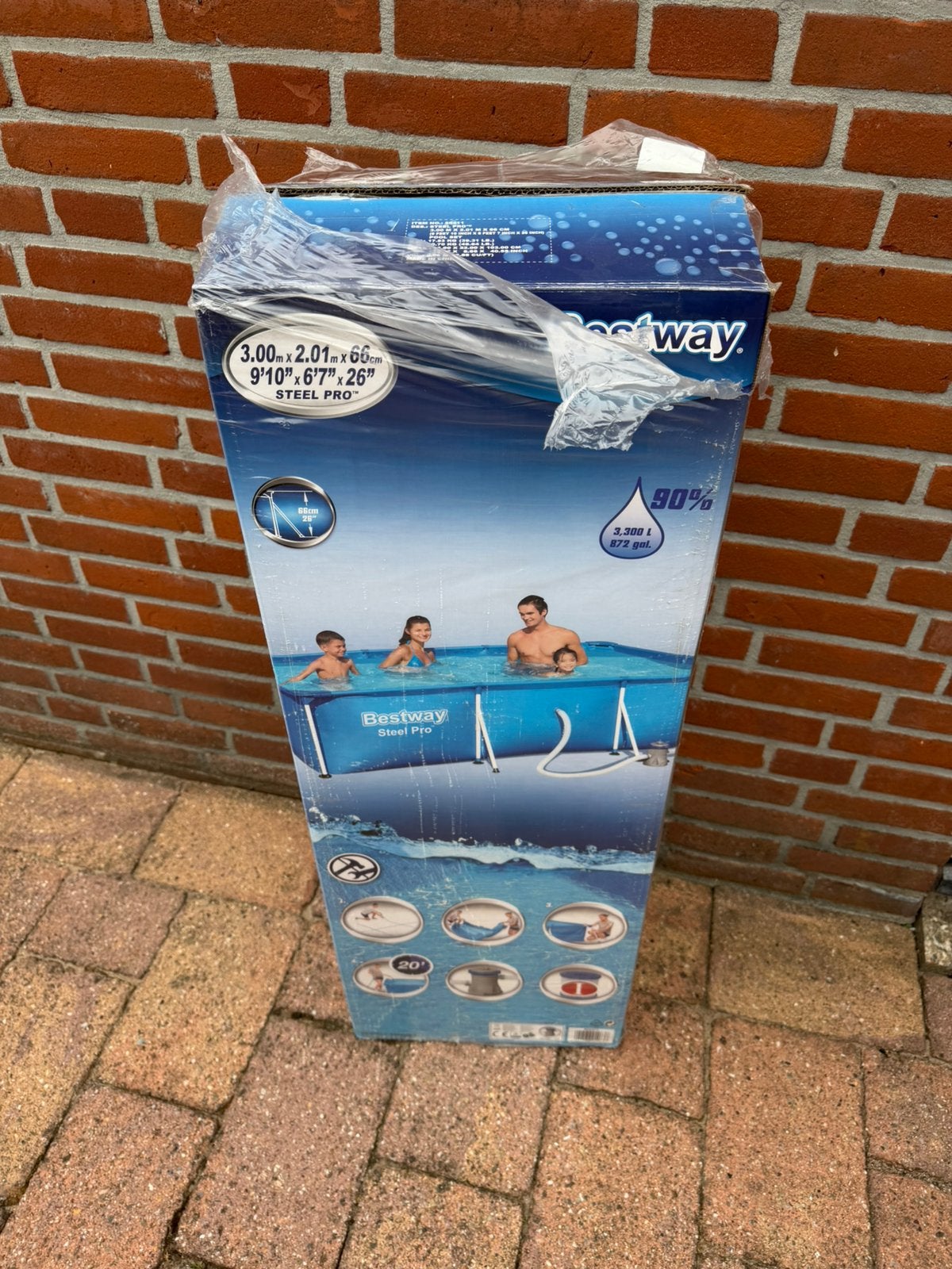 Bestway zwembad met filterpomp, Tuin en Terras, Ophalen, Gebruikt, Opzetzwembad, 200 tot 400 cm