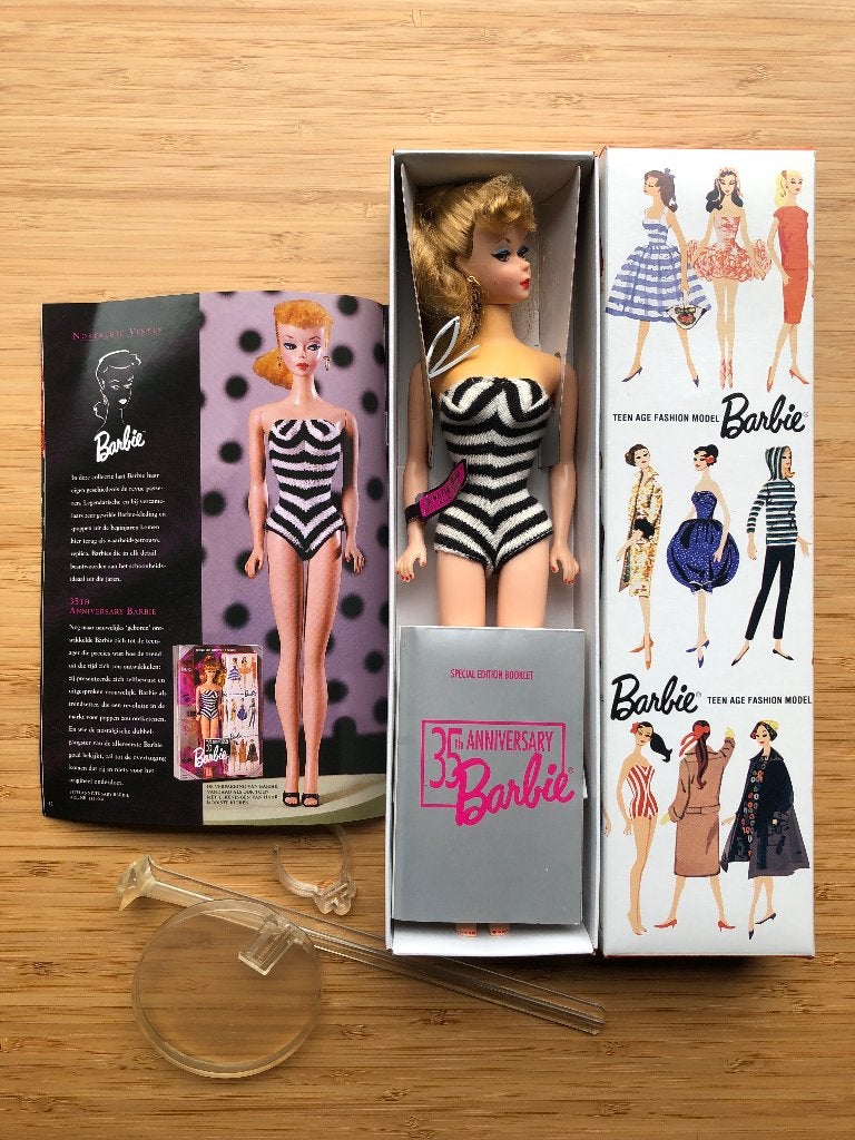 Barbie 35th Anniversary Doll Reproduction 1959, Ophalen of Verzenden, Nieuw, Fashion Doll