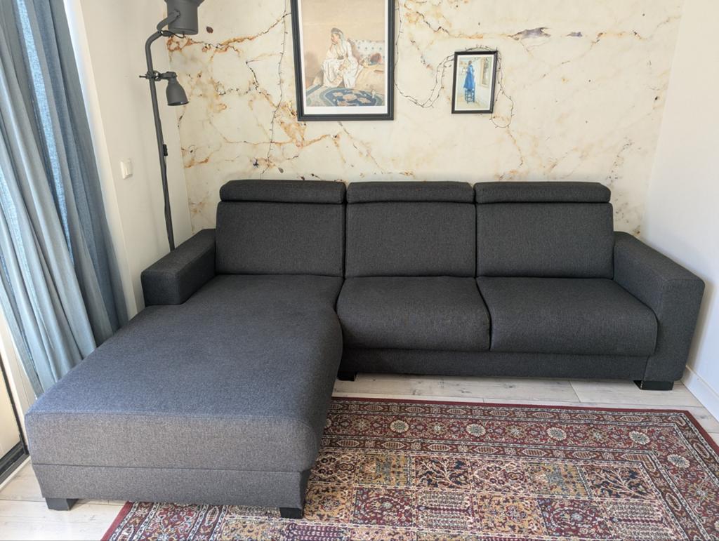 Comfortabele Hoekbank, Ophalen, 250 tot 300 cm, Gebruikt, Hoekbank