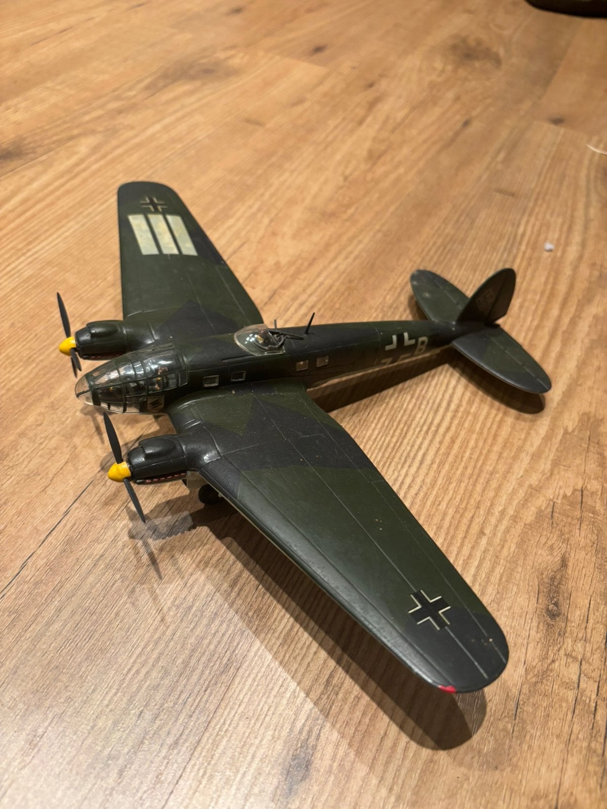 B)1/72  Heinkel He 111 Duitse bommenwerper WW2 gebouwd model, 1:72 tot 1:144, Gebruikt, Italeri, Ophalen of Verzenden