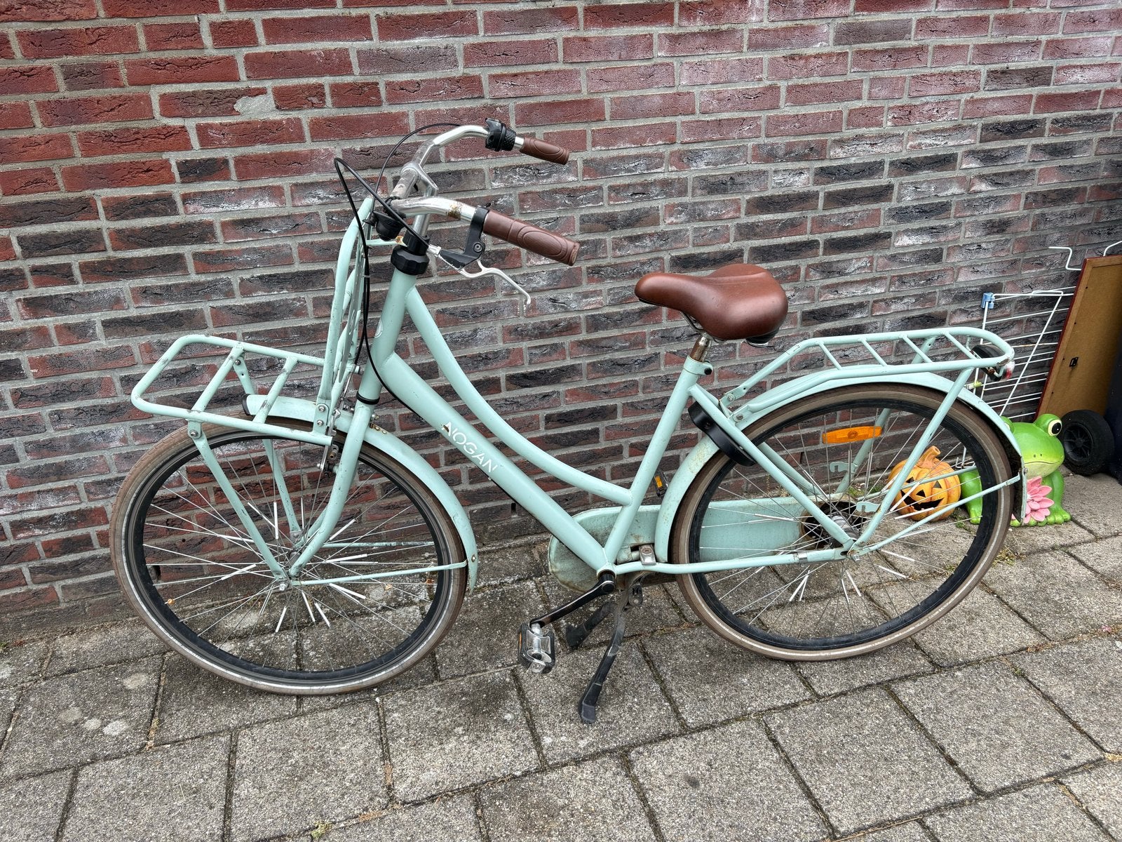 Nogan Vintage N3 Transportfiets 28inch 50cm Dames Oslo Groen, Terugtraprem, Gebruikt, Versnellingen, 50 tot 53 cm