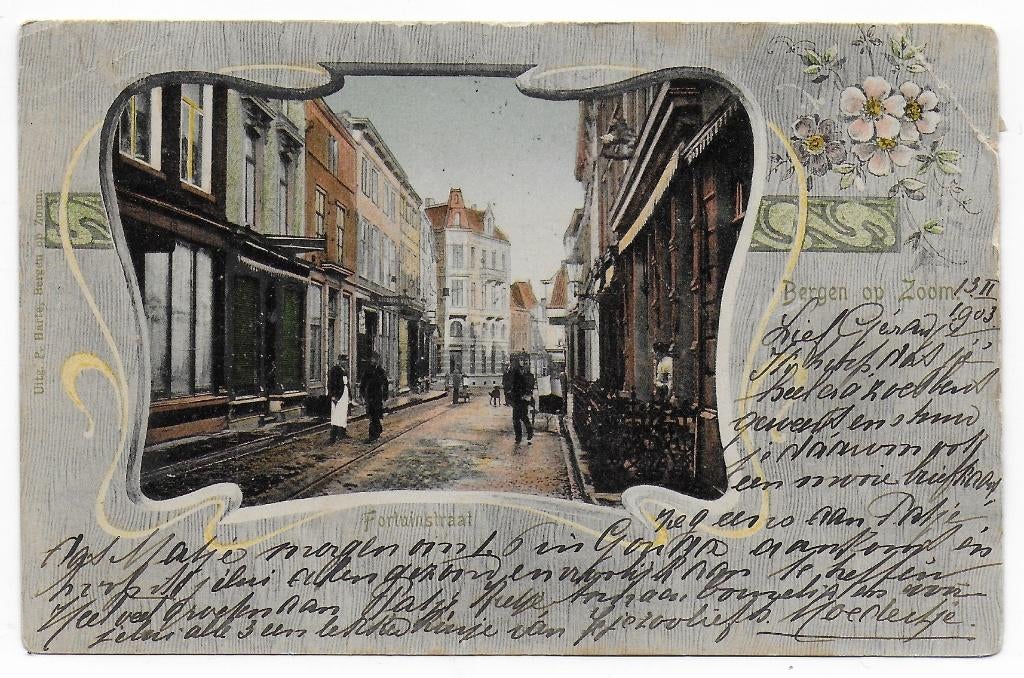 Bergen Op Zoom Ansichtkaart uit 1903 ( B6726), Ophalen of Verzenden, Voor 1920, Gelopen, Noord-Brabant