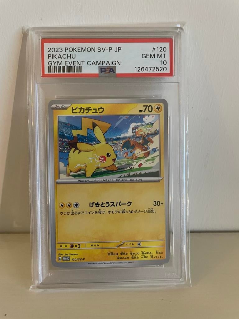 Pikachu (SV-P 120) PSA 10, Hobby en Vrije tijd, Verzamelkaartspellen | Pokémon, Ophalen of Verzenden, Nieuw, Losse kaart