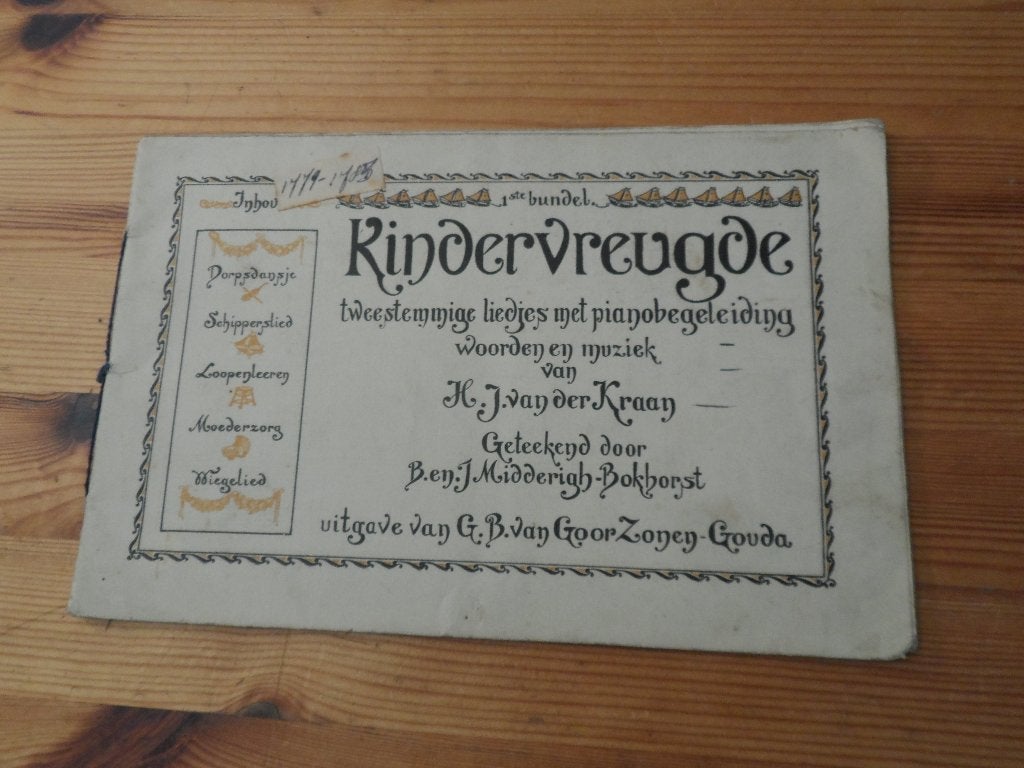 Kindervreugde - h. J. Van der kraan, Piano, Gebruikt, Ophalen of Verzenden, Artiest of Componist