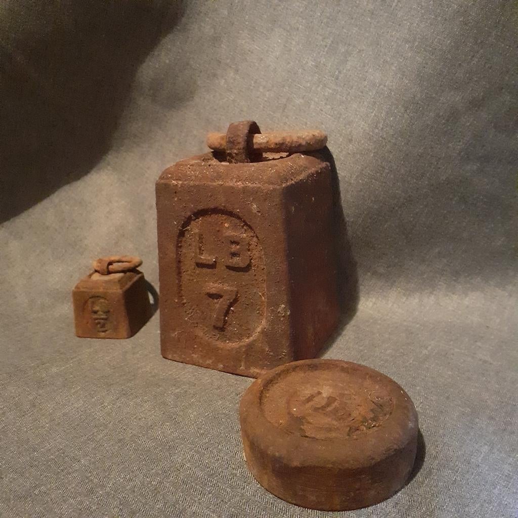3x oude Engelse gewichten, Antiek en Kunst, Ophalen of Verzenden