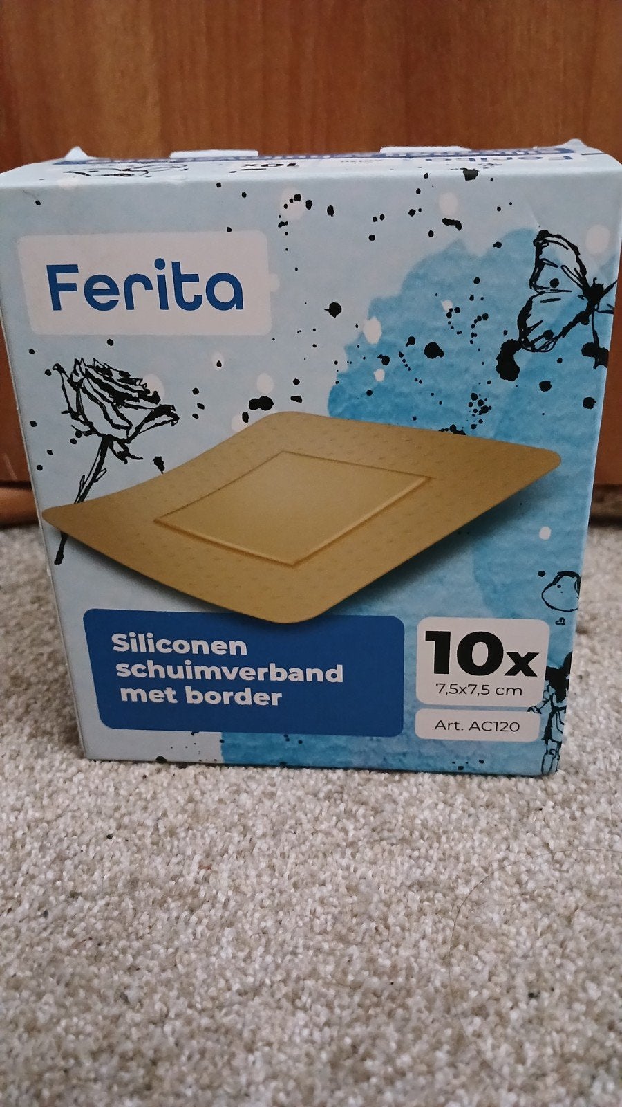 Ferita Siliconen Schuimverband met border – 7,5 x 7,5 cm, Diversen, Ophalen of Verzenden, Nieuw