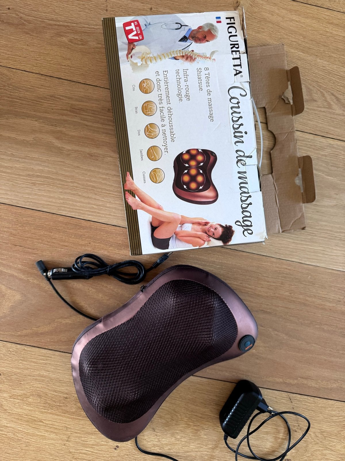 Figuretta Shiatsu Massagekussen met Infrarood, Ophalen of Verzenden, Zo goed als nieuw, Massagestoel of Kussen