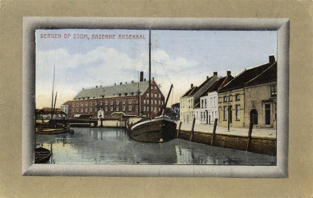 Bergen op Zoom, Kazerne Arsenaal - 1918 gelopen, Verzenden, Voor 1920, Gelopen, Noord-Brabant