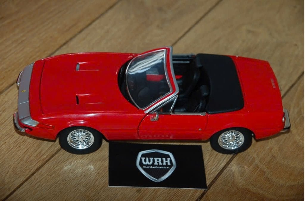 1:18 FERRARI 365 DAYTONA SPIDER rood Hotwheels no box WRH, Verzenden, Zo goed als nieuw, Auto, Hot Wheels