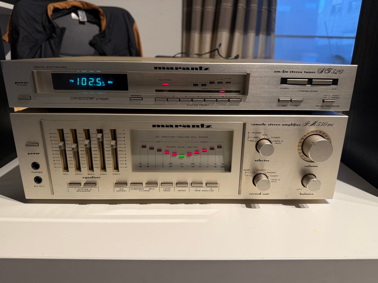 Zeldzame Marantz PM550DC & ST520 set Topstaat, handleidingen, Ophalen of Verzenden, Zo goed als nieuw, Overige merken