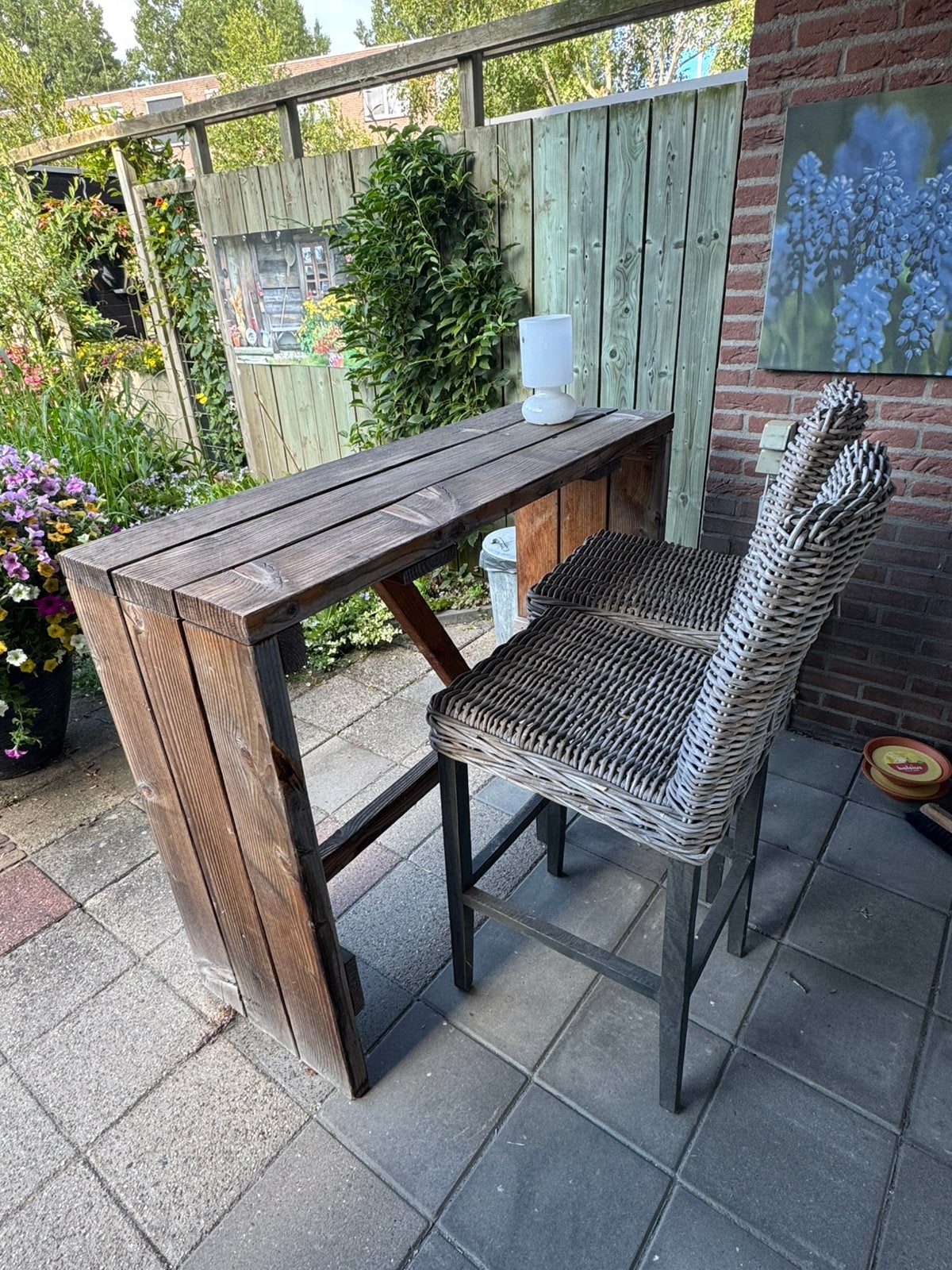 Barkrukken met bartafel, Tuin en Terras, Ophalen, Gebruikt
