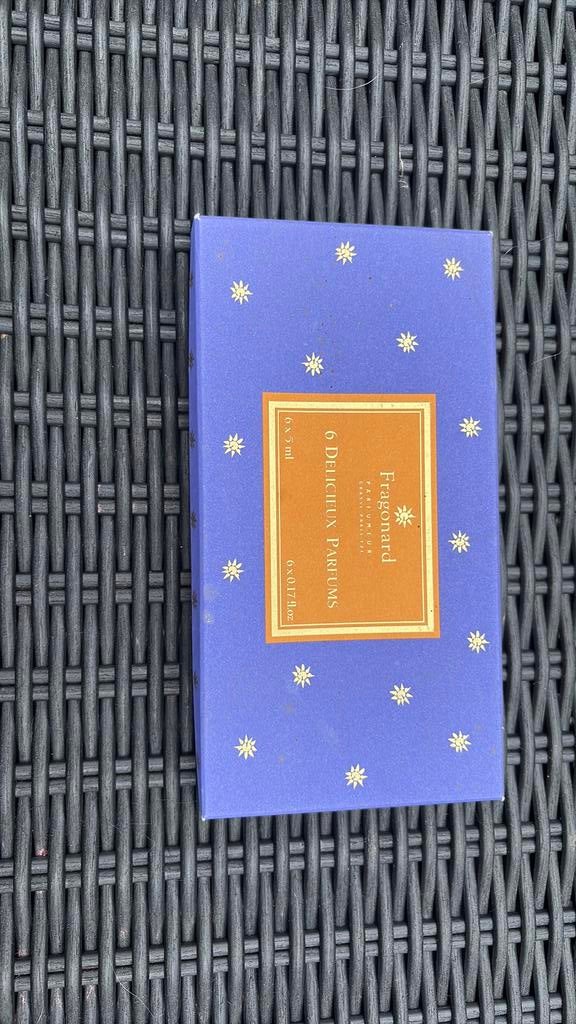 Vintage cadeauset Fragonard parfum 6 miniflesjes, Ophalen of Verzenden, Zo goed als nieuw, Miniatuur