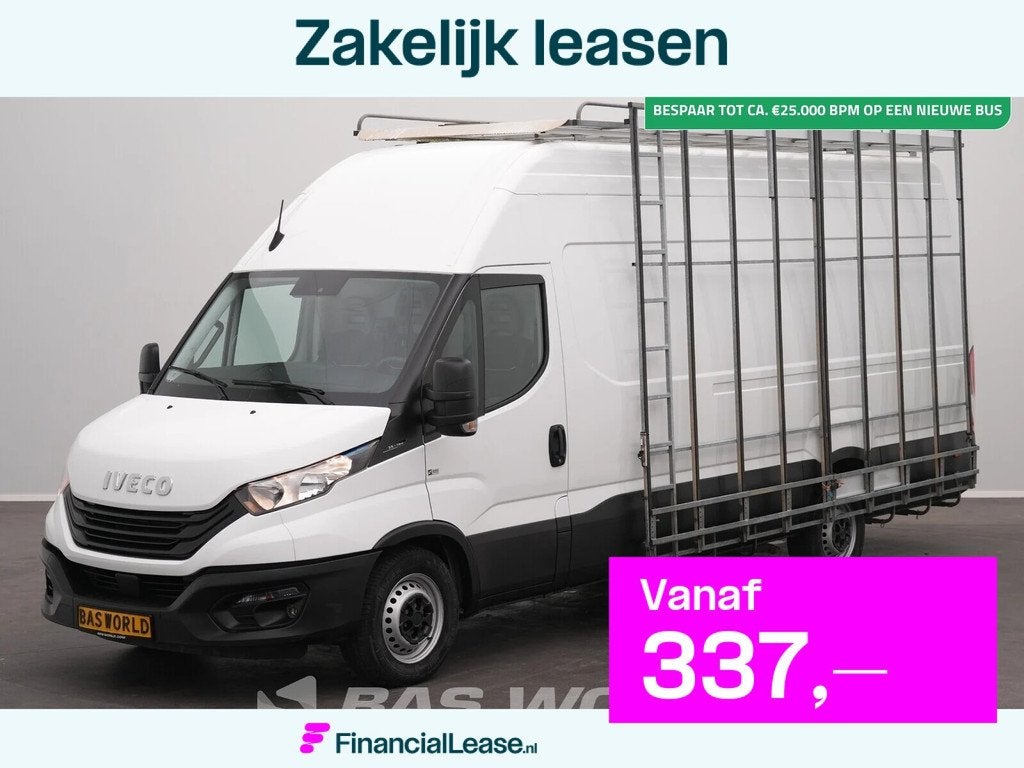 Iveco Daily 35S16 Glasresteel L3H3 160PK Navi Airco Cruise C, Auto's, Bestelauto's, Bedrijf, Lease, Financial lease, Achteruitrijcamera