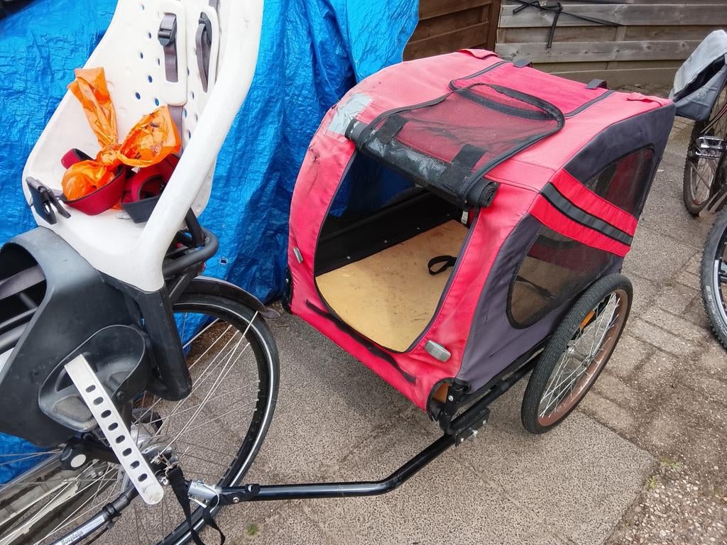 Fiets kar, Fietsen en Brommers, Fietsaccessoires | Aanhangers en Karren, Ophalen, Gebruikt