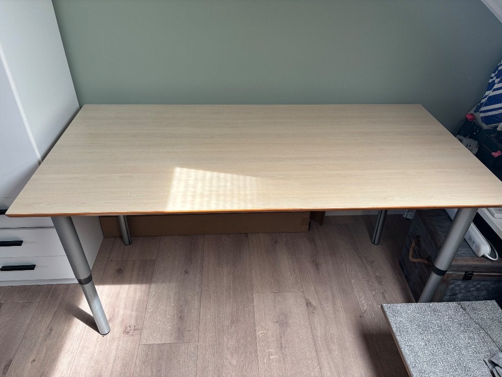 Bureau 160x80, Ophalen, Gebruikt, Hout, 180 cm