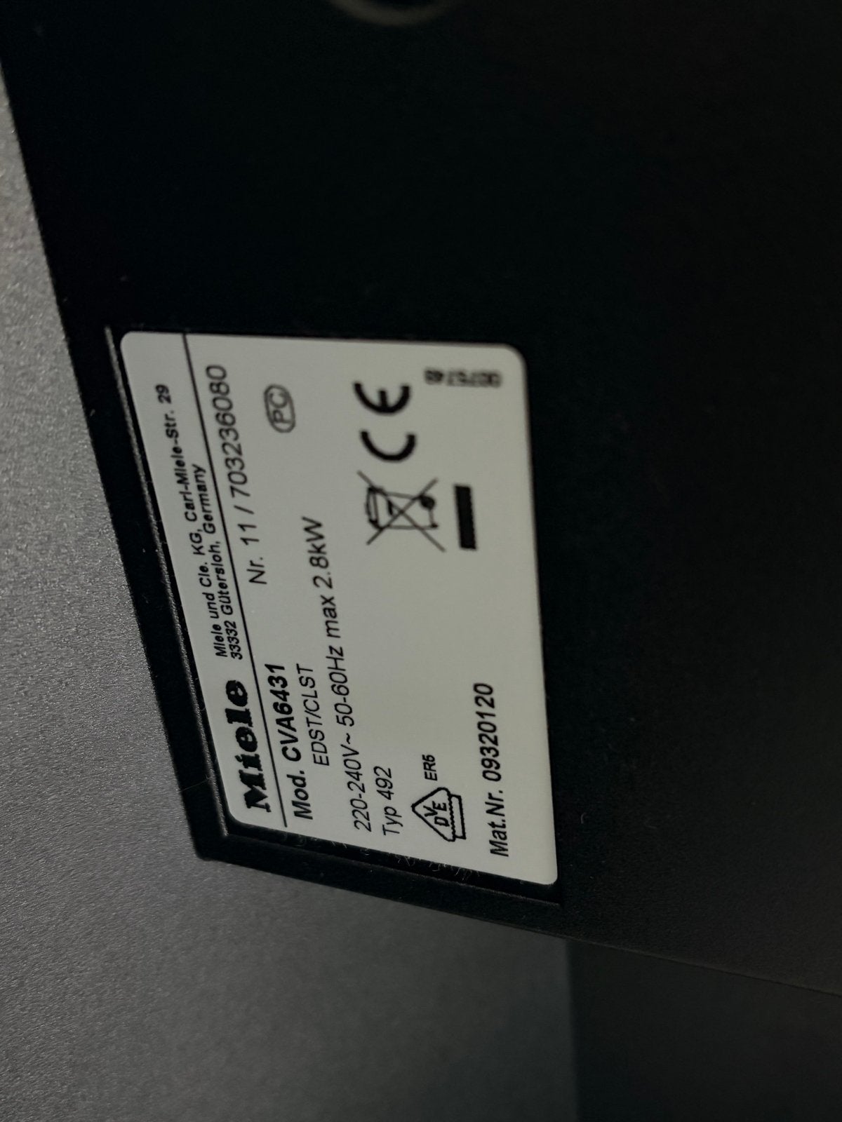 Foto 2 van Capsulehouder voor Miele CVA6431 Nespresso koffiezetapparaat