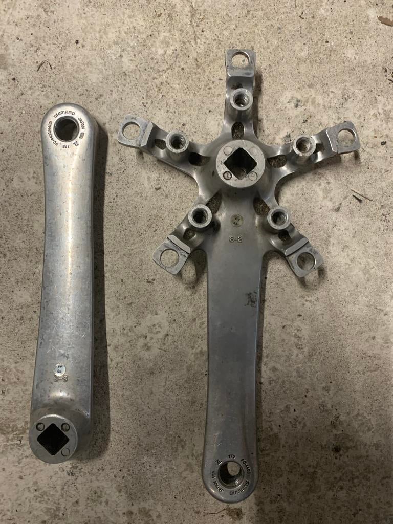 Shimano Tiagra 175mm crankstel vierkant, Fietsen en Brommers, Fietsonderdelen, Crankstel of Pedalen, Gebruikt, Ophalen of Verzenden