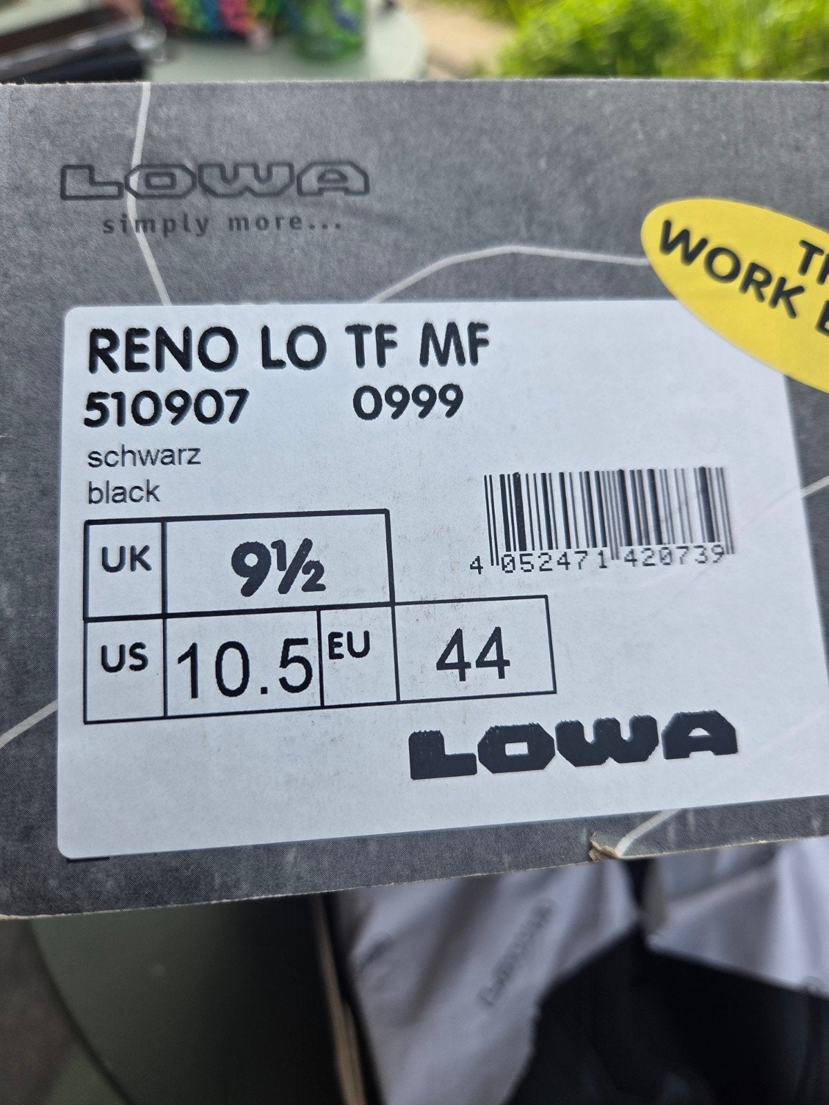 Werkschoenen LOWA RENO LO TF, Ophalen of Verzenden, Nieuw