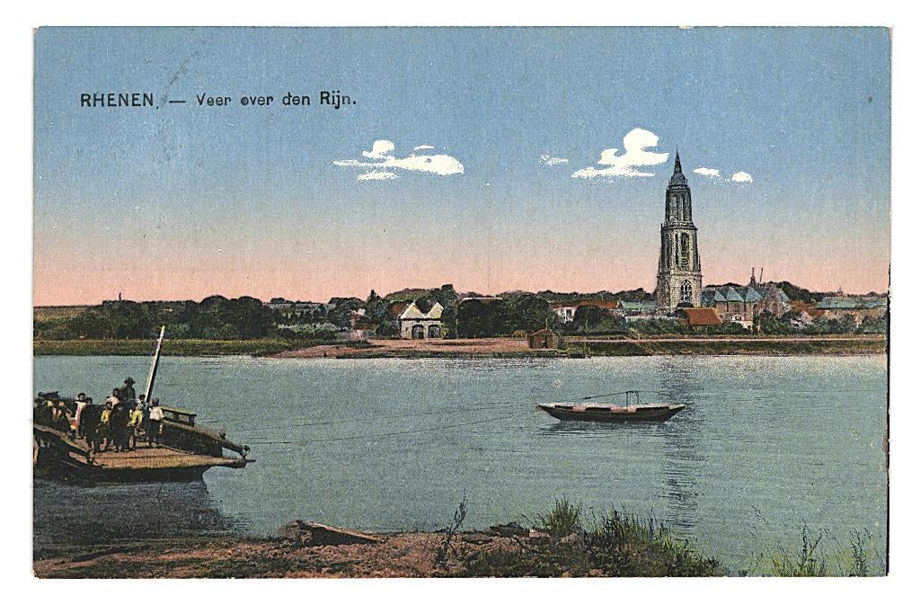 983567 Rhenen Veer Rijn 1929 Postzegel Afgeweekt, Ophalen of Verzenden, 1920 tot 1940, Gelopen, Utrecht