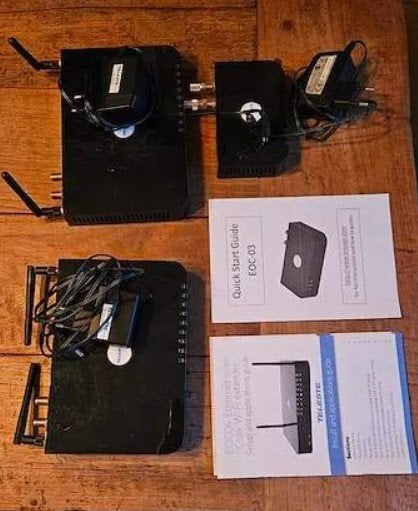 Teleste MoCa set (vast internet via coax), Ophalen of Verzenden, Zo goed als nieuw, Router