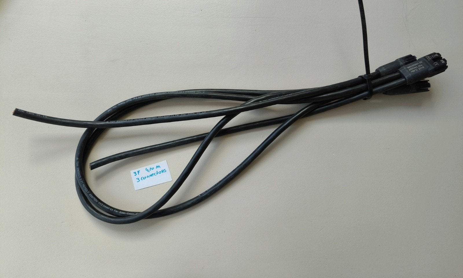 Enphase Q-kabel 3-fase, 4,20m met 3 connectoren, Verzenden, Nieuw, Enphase, Kabel of Snoer