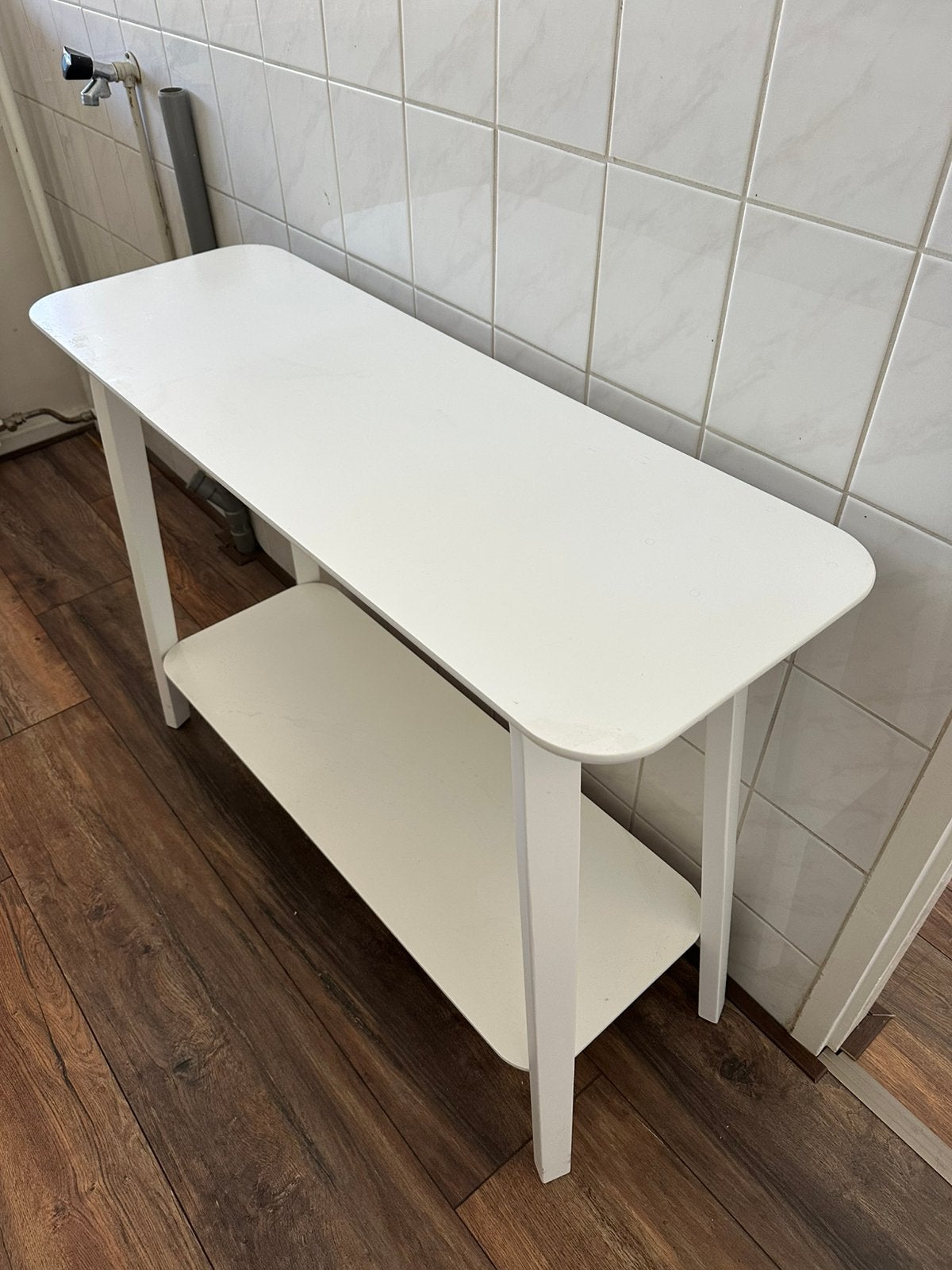 Sidetable wit, Ophalen, 100 tot 150 cm, Zo goed als nieuw, 25 tot 50 cm