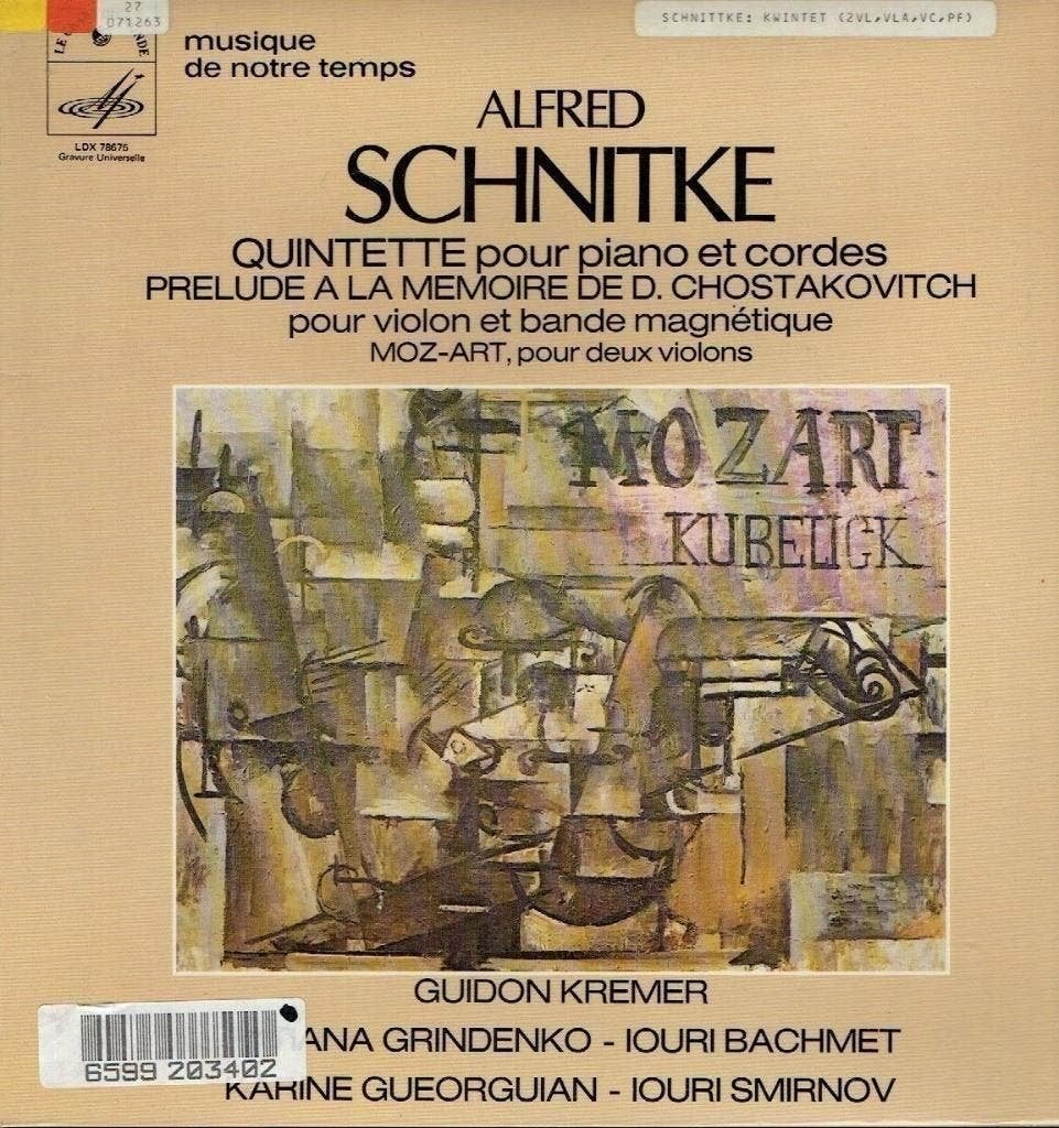 Alfred Schnitke  Quintette Pour Piano Et Cordes, Kamermuziek, Verzenden, Zo goed als nieuw, 12 inch