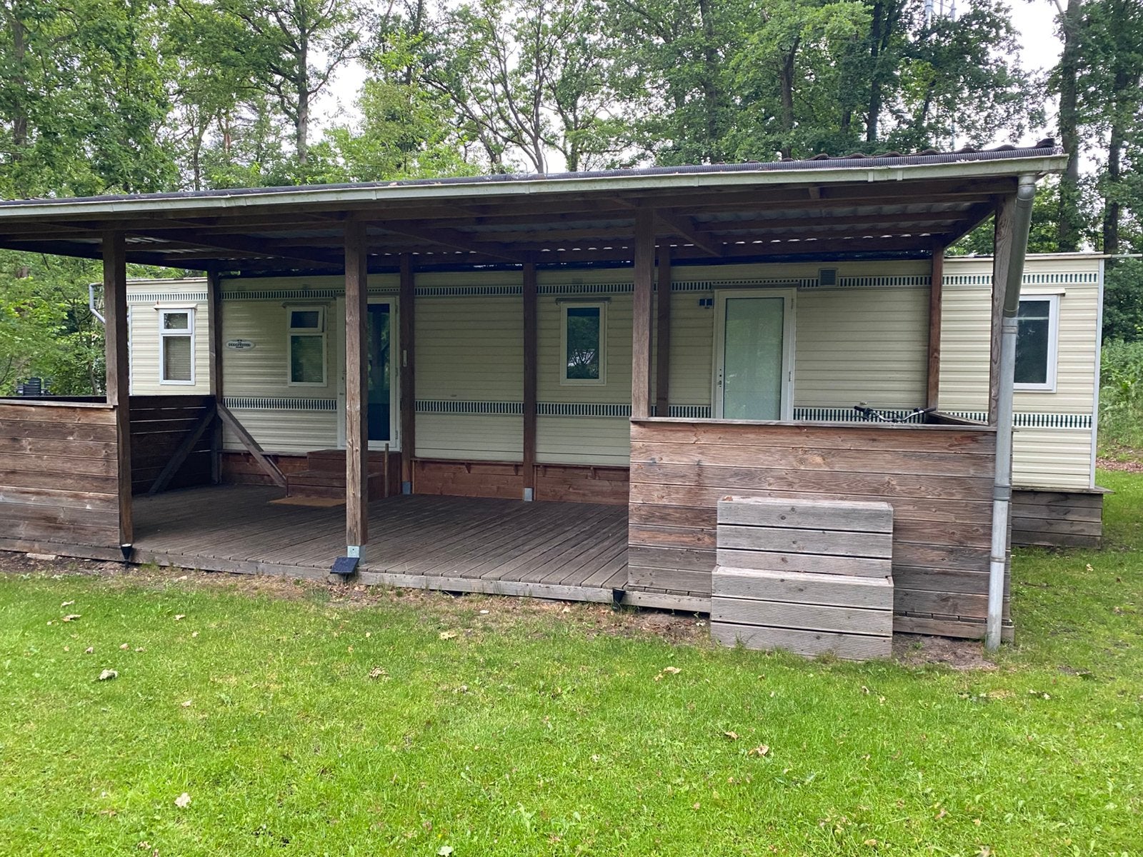 Douglas veranda van 4x9 mtr te koop, Ophalen, Zo goed als nieuw, Veranda