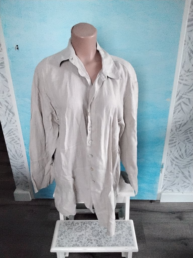 Linnen beige blouse maat 38 Part Two, Maat 38/40 (M), Part Two, Beige, Nieuw