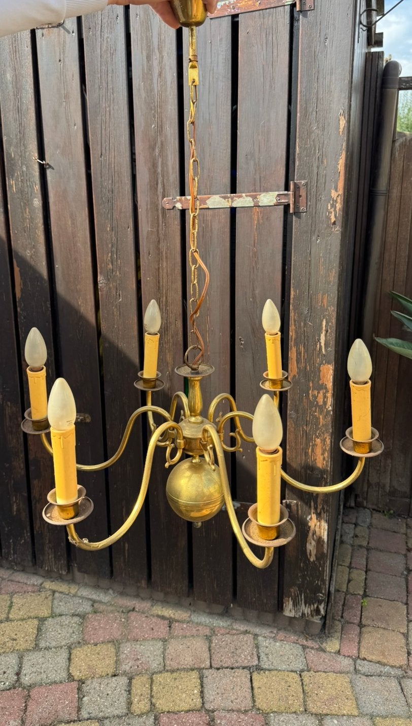 Hanglamp messing, Antiek en Kunst, Ophalen