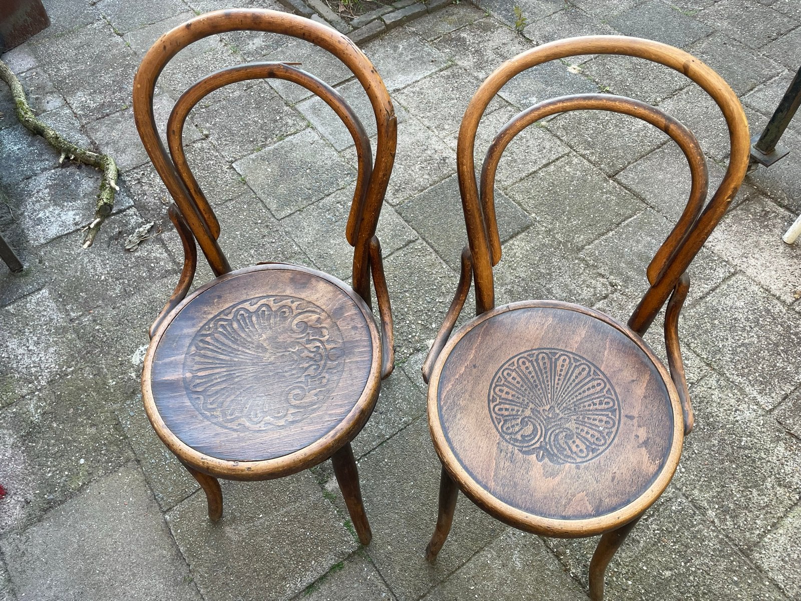 Antieke Bentwood stoelen (3 stuks) - Opknappers, Antiek en Kunst, Ophalen
