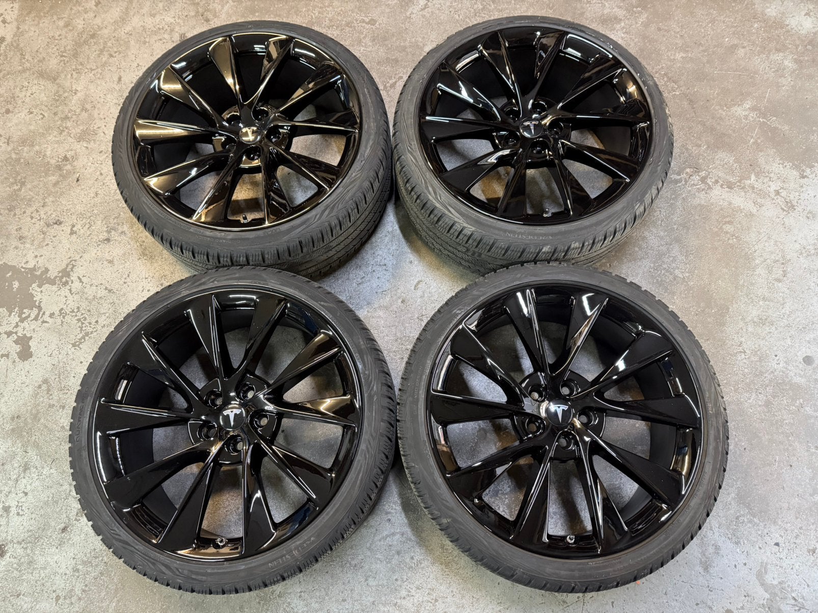 ✅ 21 Inch Black Spoke Turbine Tesla Model S velgen 5x120, Auto-onderdelen, Banden en Velgen, Banden en Velgen, All Season, Personenwagen