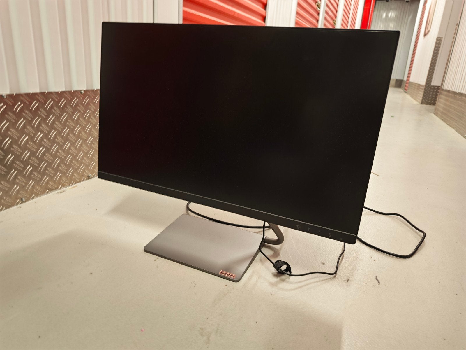 Lenovo Q27Q-1L 27" 2K QHD LED Monitor Zwart/Grijs, Computers en Software, Monitoren, Ophalen, Gebruikt, Kantelbaar, Onbekend