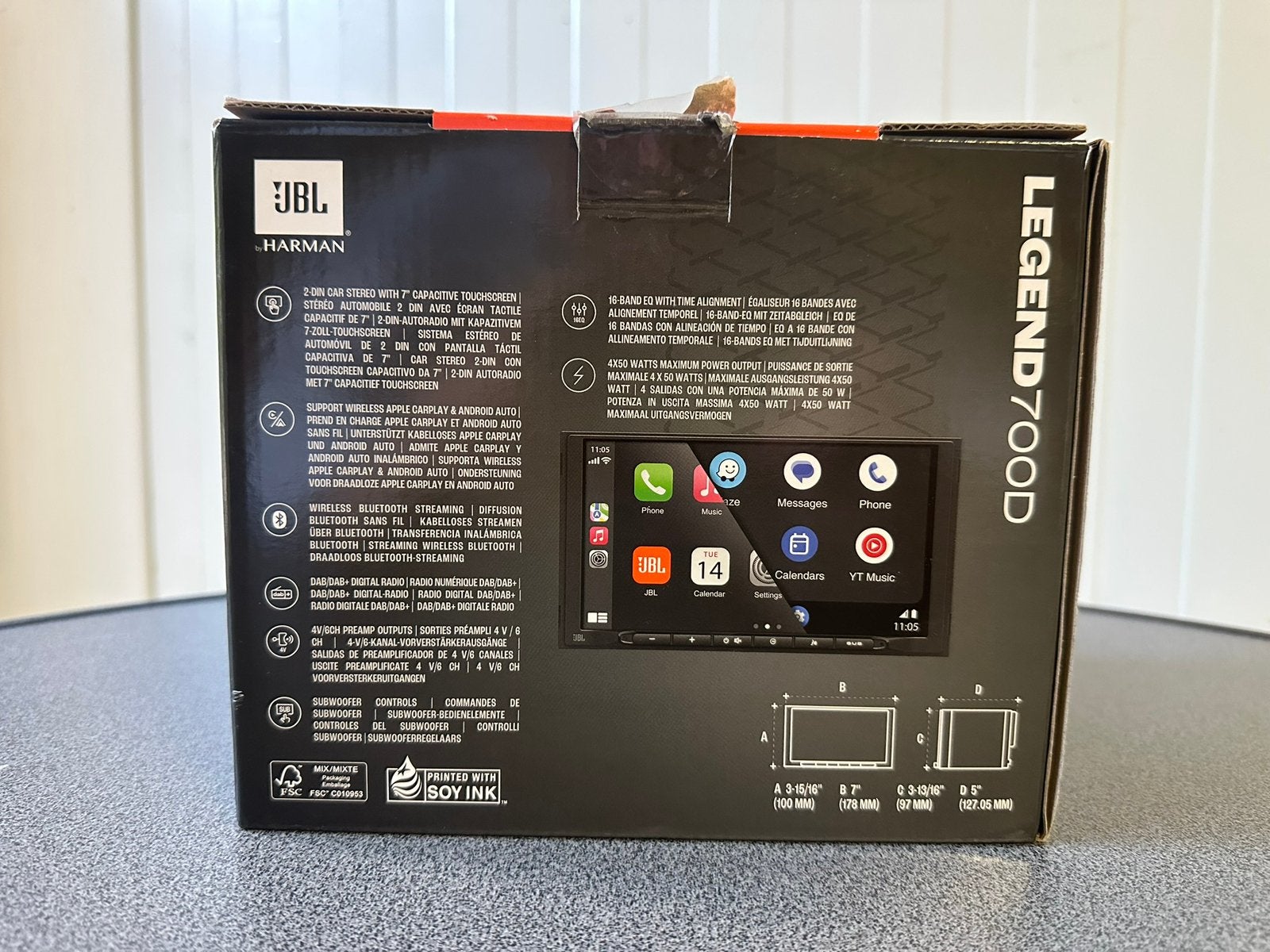 JBL Legend 700D - Autoradio met Bluetooth - 2 DIN carplay, Auto diversen, Ophalen of Verzenden, Zo goed als nieuw
