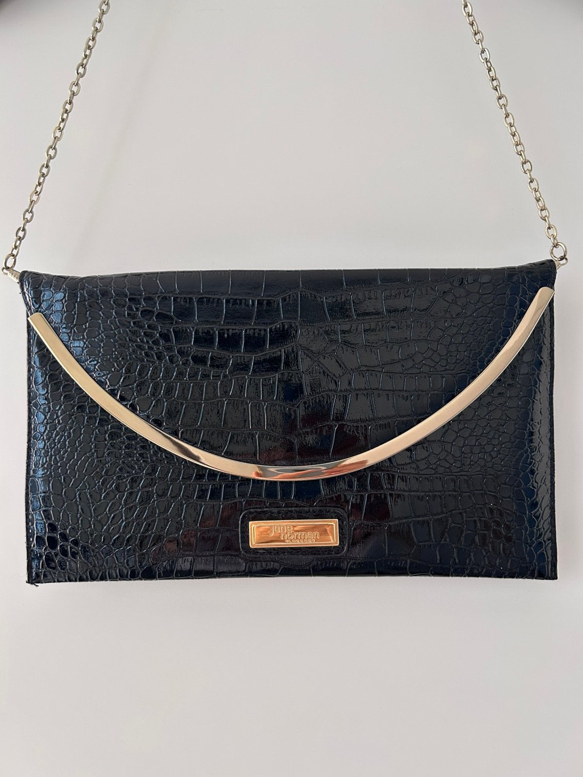 Jane Norman London Clutch Avondtas 29 x 17cm Zwart Als nieuw, Ophalen of Verzenden, Nieuw, Zwart, Avondtasje