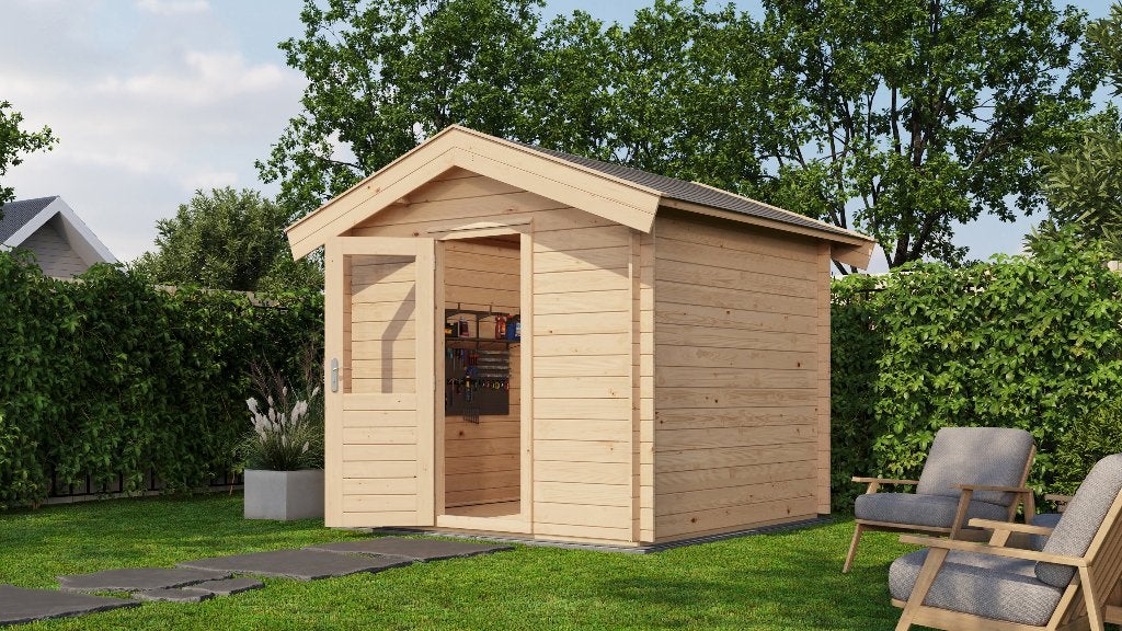 Lugarde Select Tuinhuis Hengelo 250x250cm - Onbehandeld, Minder dan 250 cm, 200 tot 400 cm, Verzenden, Blokhut
