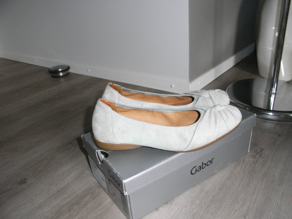 GABOR blauw/groen suede ballerina mt 5,5 of 38/39, ALS NIEUW, Kleding | Dames, Schoenen, Overige kleuren, Gabor, Zo goed als nieuw