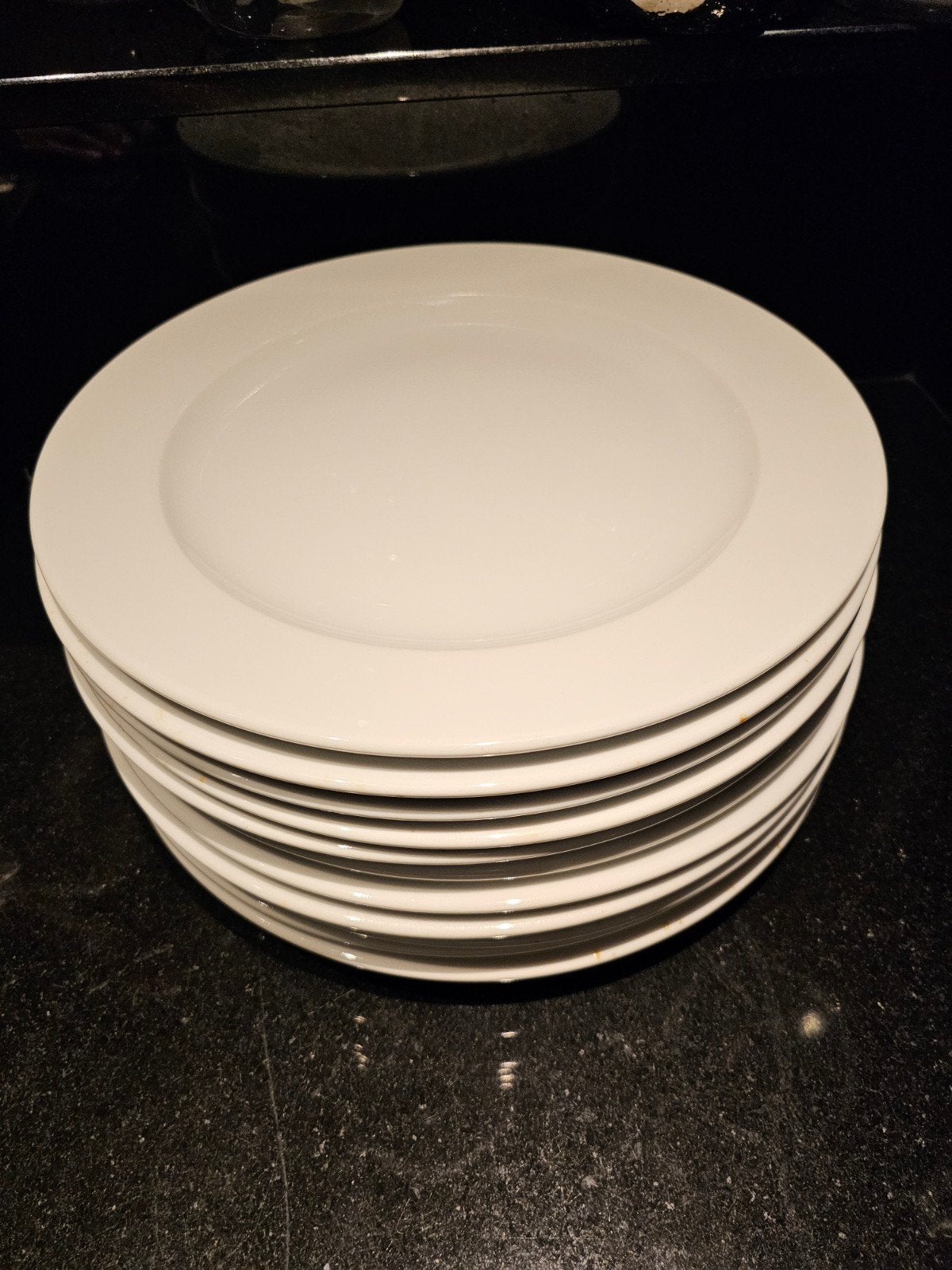 11 Grote Restaurant Stijl Borden - Wit - Zo goed als nieuw, Ophalen of Verzenden, Zo goed als nieuw, Keramiek, Bord(en)