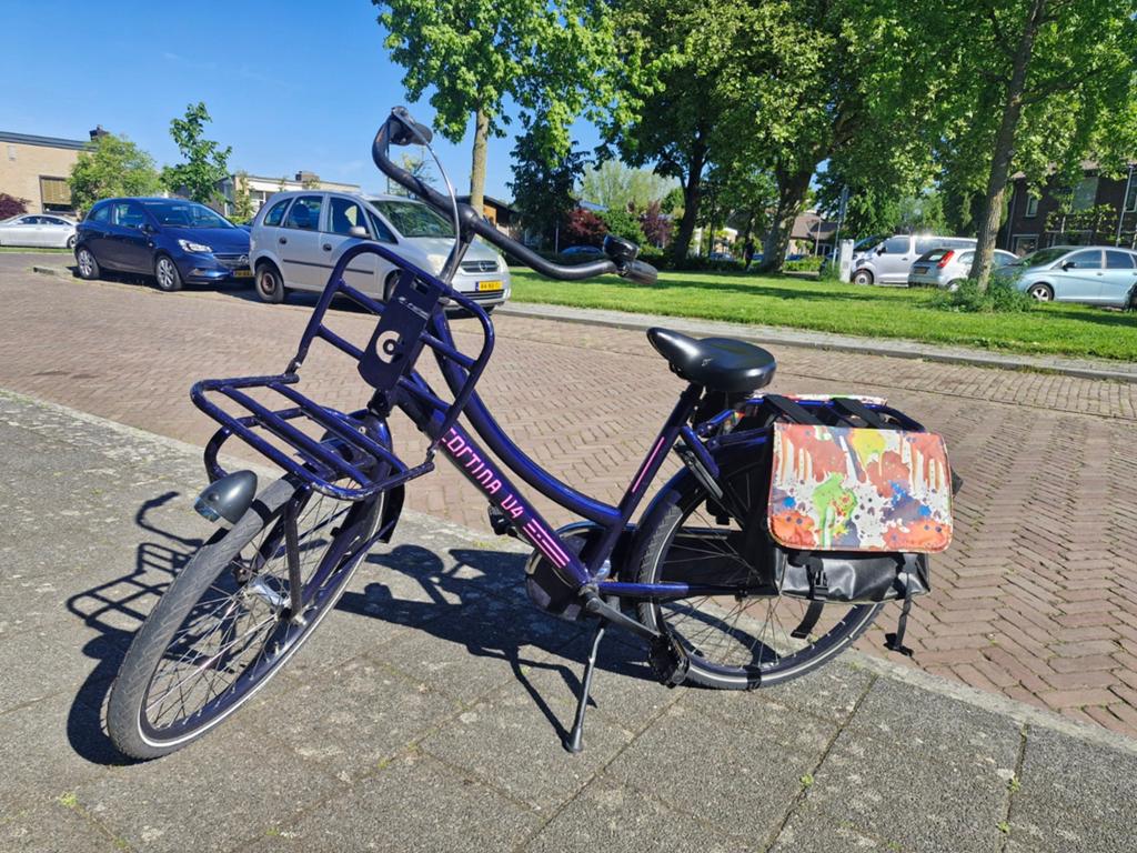Cortina U4 Transportfiets meisjes 7-10 jaar - Paars, Fietsen en Brommers, Fietsen | Dames | Damesfietsen, Terugtraprem, Gebruikt