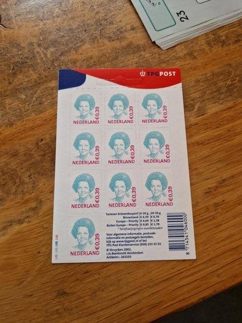 Nederland postfris jaar 2002 vb2037 Beatrix TPG Post dicht, Verzenden, Na 1940, Postfris