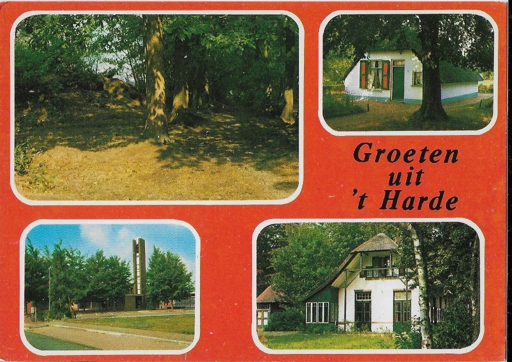 Ch706 Ongelopen ansichtkaart groeten uit ; t harde, Ophalen of Verzenden, 1980 tot heden, Ongelopen, Gelderland