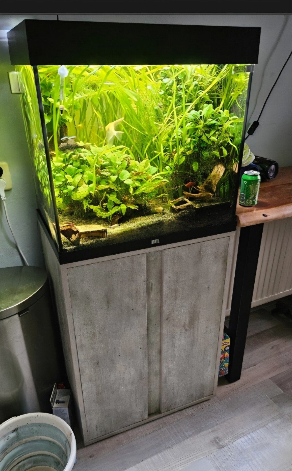 Juwel Aquarium met Aqualantis meubel, Ophalen, Inclusief deksel, Zo goed als nieuw, Leeg aquarium