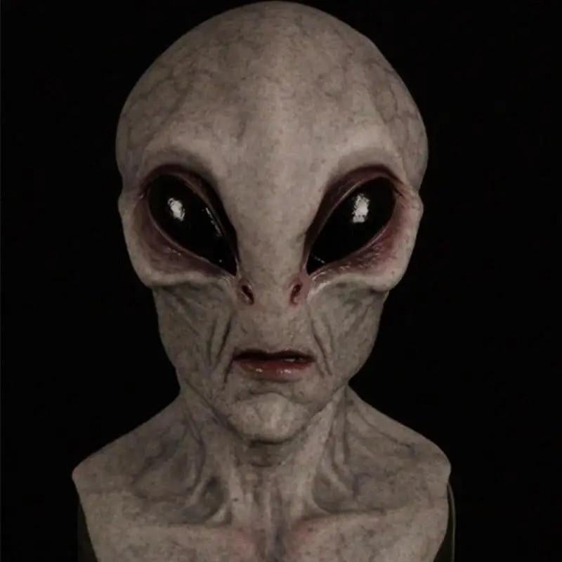 Alien Grey full face latex maskers, Ophalen of Verzenden, Nieuw, Overige typen