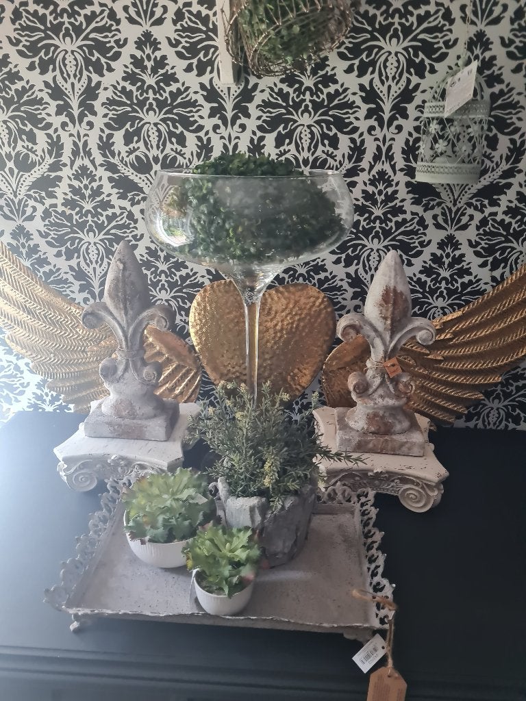 52 cm hoge bokaal op voet, Heikant 21 Kaatsheuvel, Meerkleurig, Belle Vieille Brocante, Ophalen of Verzenden